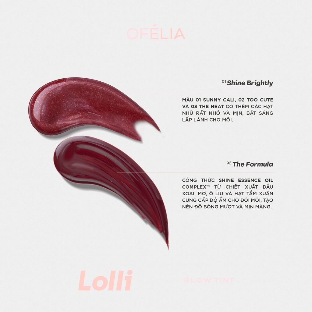 Son Tint Bóng OFÉLIA Lolli Glow Tint (3.9g)