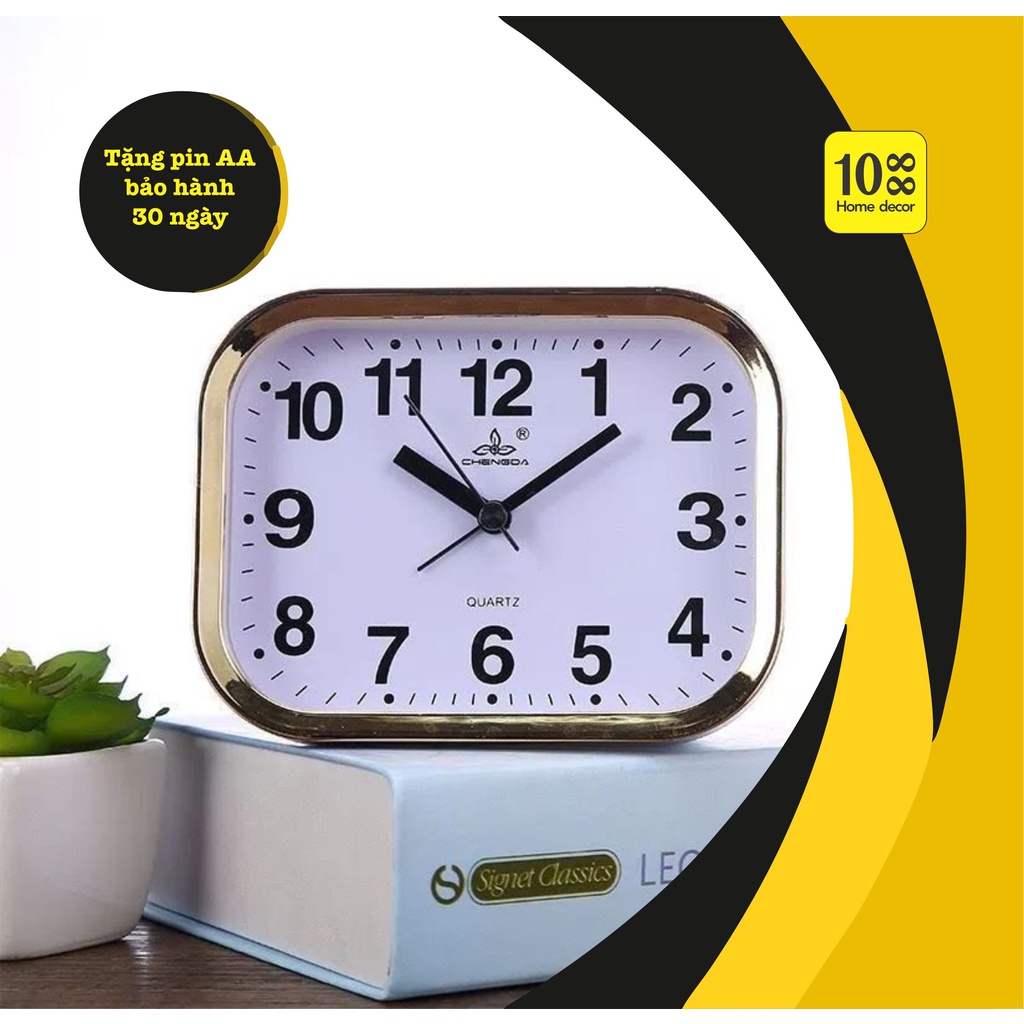 Đồng hồ để bàn trang trí, có báo thức phong cách Bắc Âu