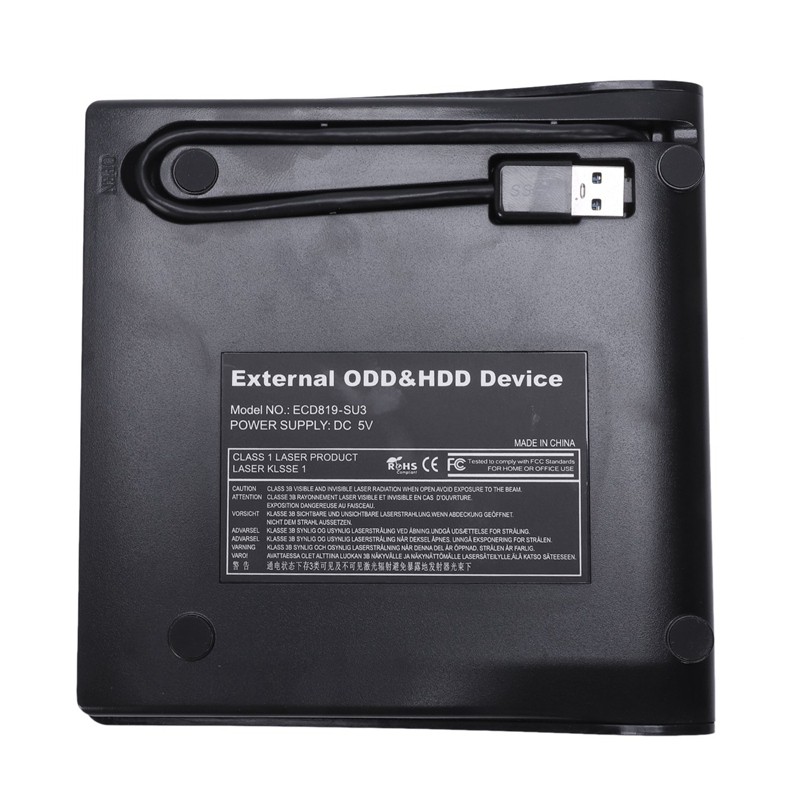 USB 3.0 Mobile External Case For 12.7mm SATA CD DVD BD-ROM BD-RE | BigBuy360 - bigbuy360.vn