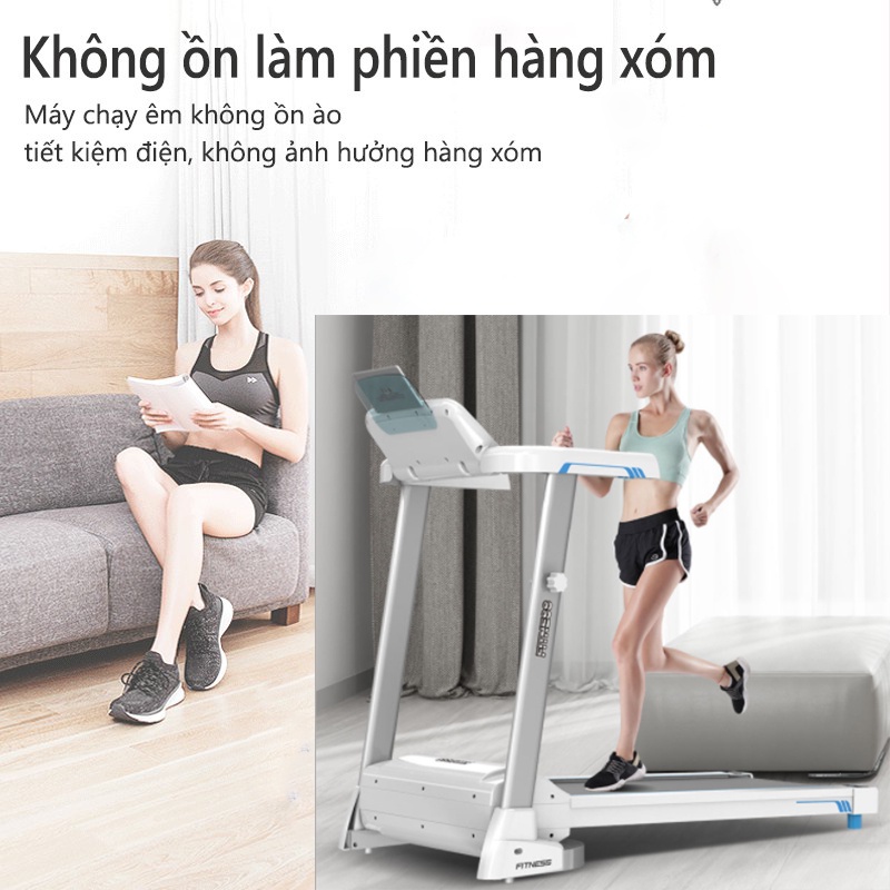 Máy chạy bộ điện FUJILA FITNESS - Có loa nghe nhạc, kết nối Bluetooth, chống ồn, gấp gọn tiện lợi [BẢO HÀNH 3 NĂM]