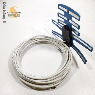 [Mã ELHA9 giảm 15% đơn 50K] Anten TV bọc nhựa xanh kèm dây - thu sóng tốt