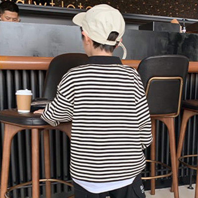 Áo polo Dài Tay Phong Cách Hàn Quốc Thời Trang Xuân Thu Cho Bé Trai