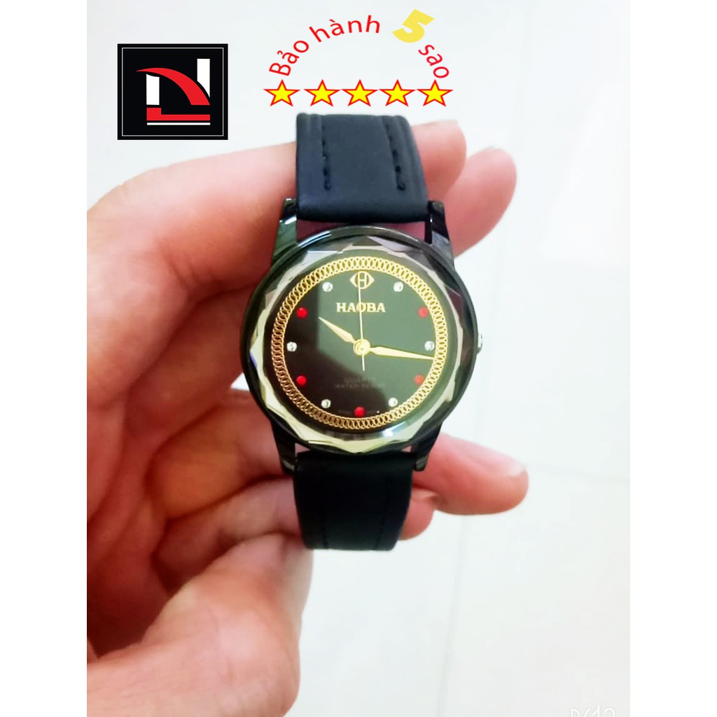 Đồng Hồ Nữ Dây Da Cao Cấp  HAOBA HB-204D ( Tặng kèm pin , kính mát , hộp đồng hồ)