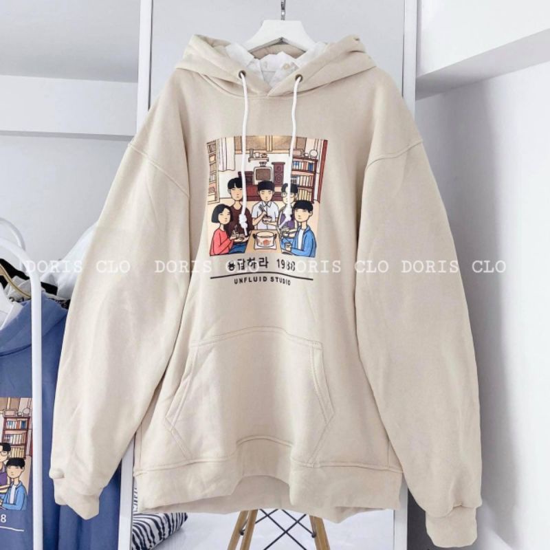 Áo nỉ hoodie Gia đình 1988 form rộng tay bồng nganunisex