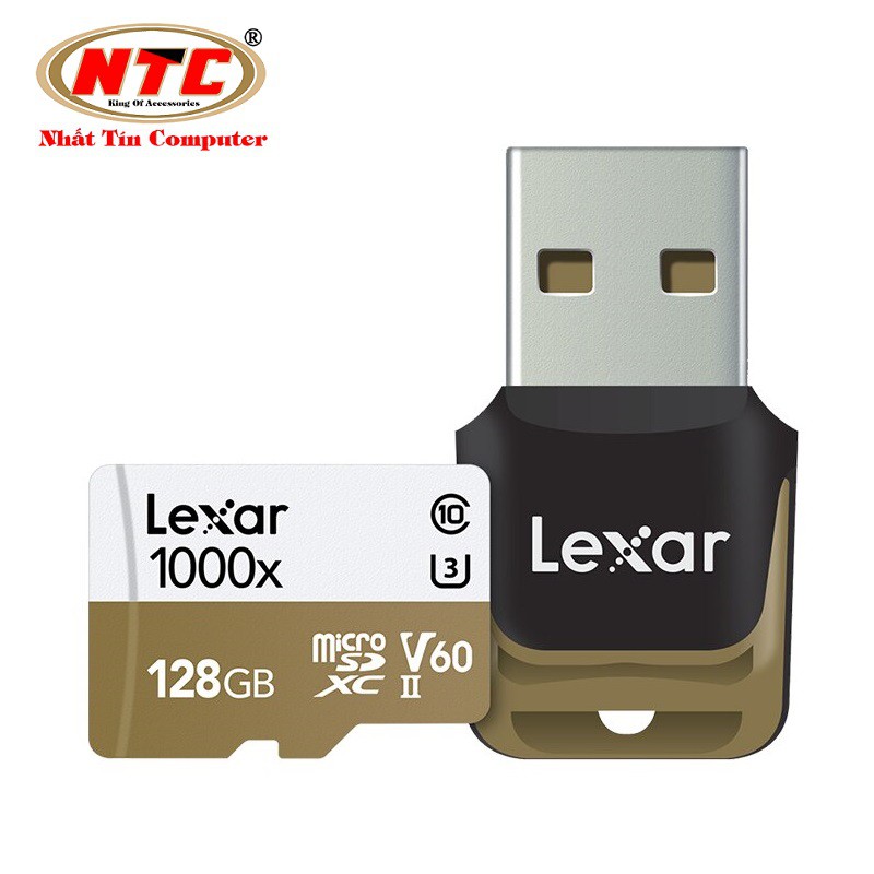 Thẻ nhớ microSDXC Lexar Professional 128GB 1000x UHS-II U3 V60 Read 150MB/s / Write 90MB/s (Đen) - Kèm reader 3.0