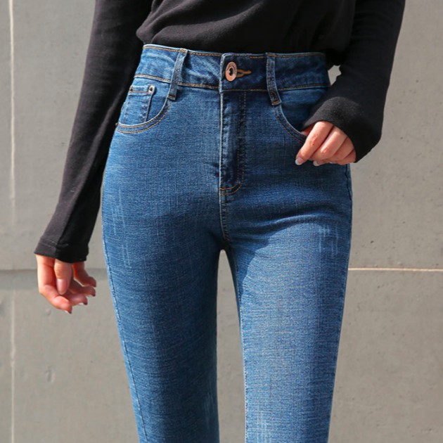 Quần Jean nữ cạp cao form ôm dáng chuẩn cao cấp (Hàng sẵn) | BigBuy360 - bigbuy360.vn