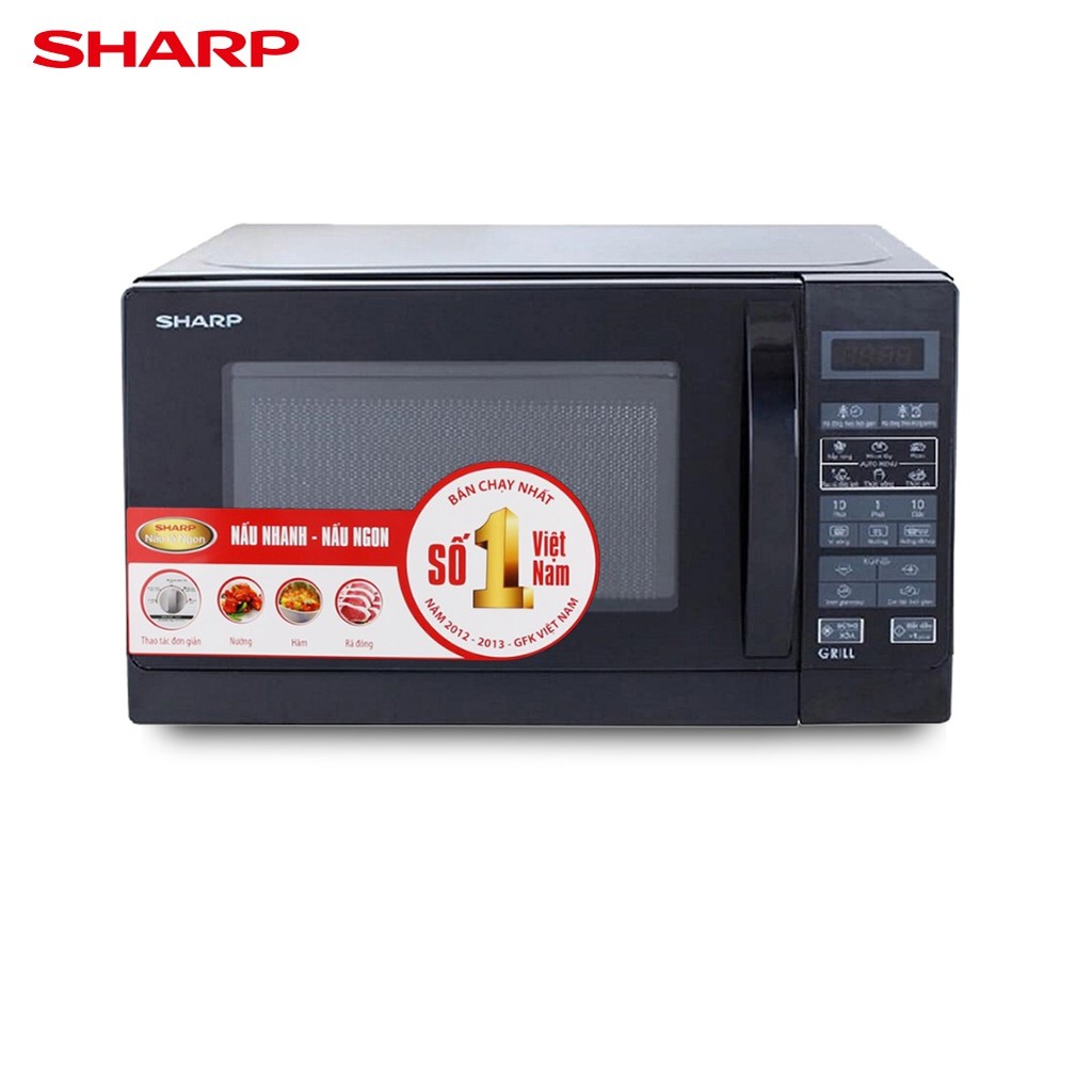 [Mã ELMALL300 giảm 7% đơn 500K] Lò vi sóng Sharp R-G273VN-B Lò Dung tích 20L, Công suất 800W