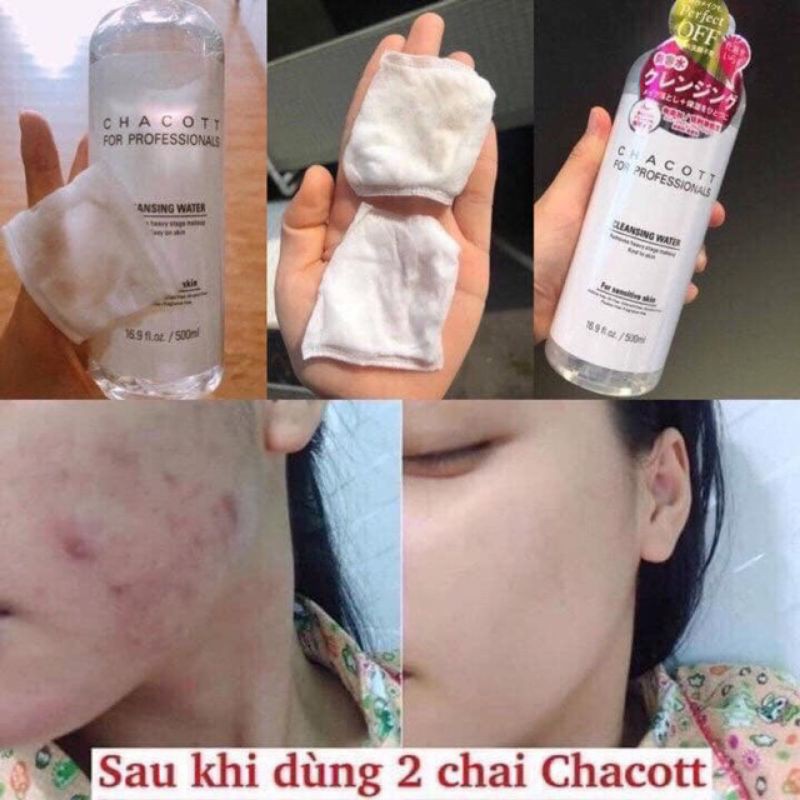 (Mẫu mới- Đủ Bill) Nước Tẩy Trang Chacott For Professionals 500Ml