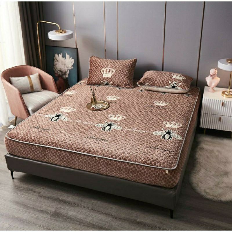 Bộ ga gối nỉ nhung tuyết hàng dày loại 1