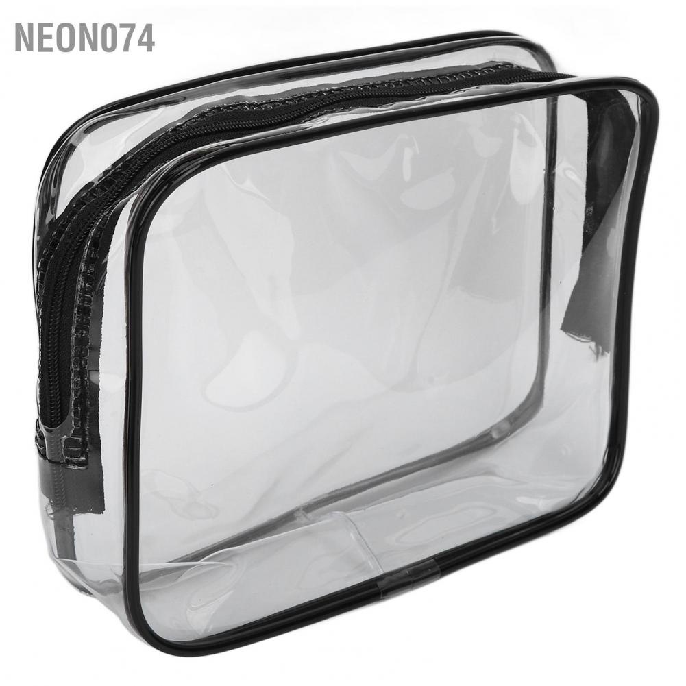 Neon074  3 cái Túi đựng đồ vệ sinh Thiết kế trong suốt Kích thước Vật liệu PVC di động không thấm nước mỹ phẩm thực tế rõ ràng cho du lịch
