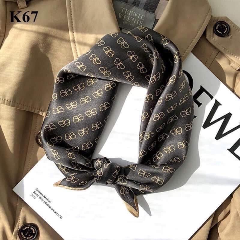 Khăn Lụa Quàng Cổ Turban Thắt Túi Thắt Áo Bằng Lụa Vuông Size 70*70