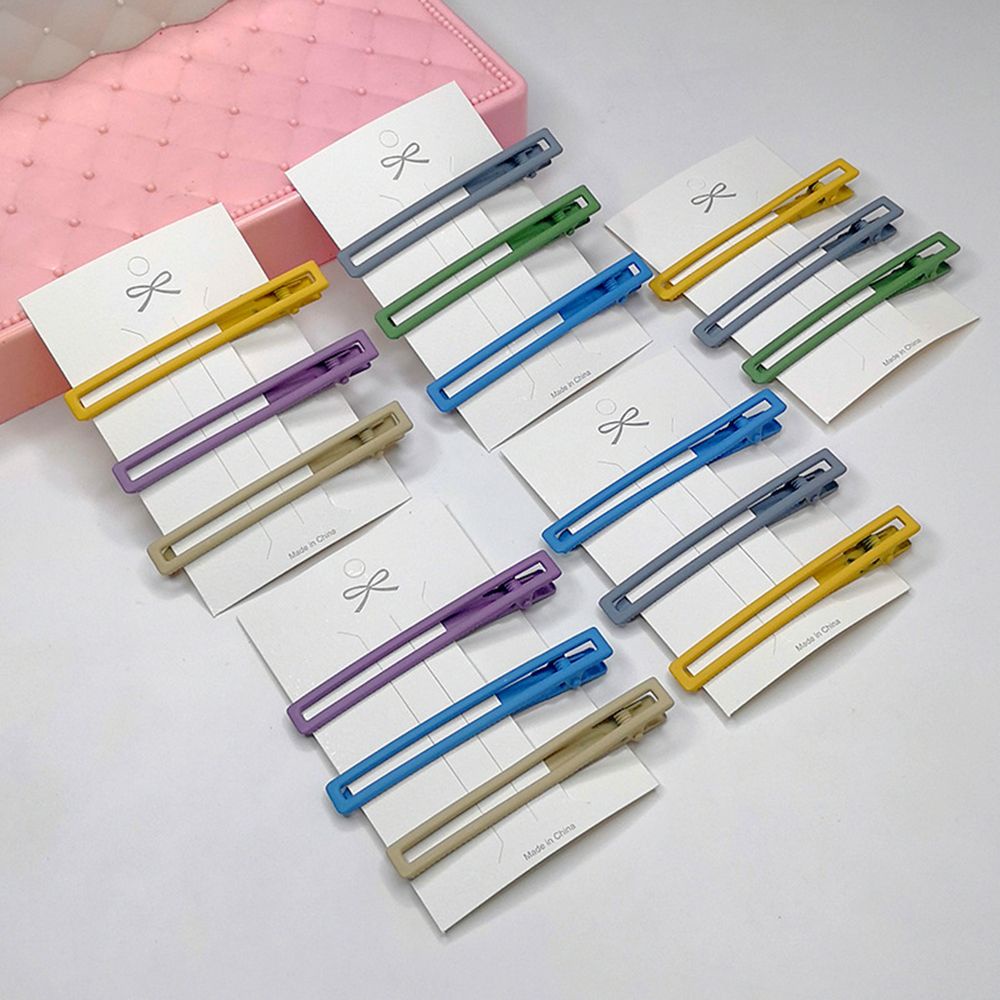 Set 3 kẹp tóc MIHAN1 nhiều màu sắc thiết kế hình học dễ thương