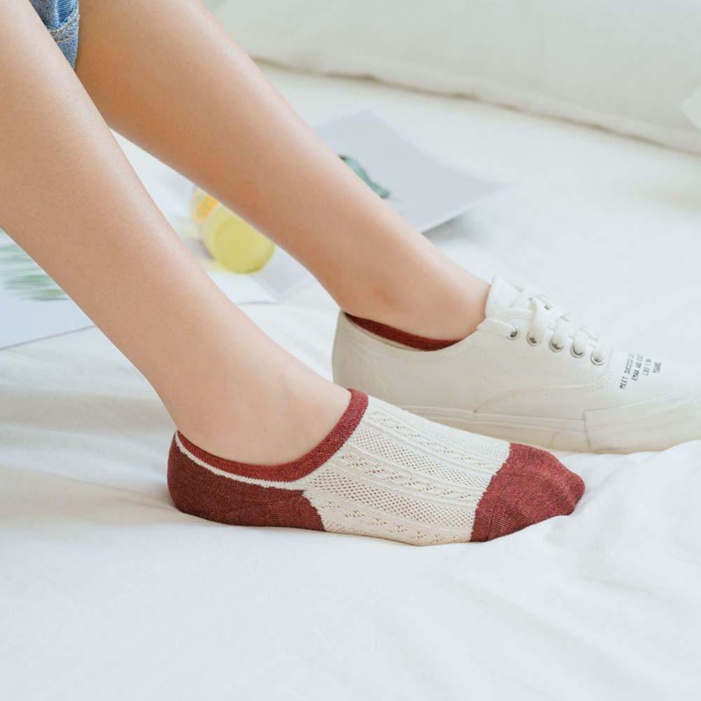 Vớ Mỏng Tàng Hình Họa Tiết Kẻ Sọc Nhiều Màu Sắc Thời Trang Xuân Hè Cho Nữ