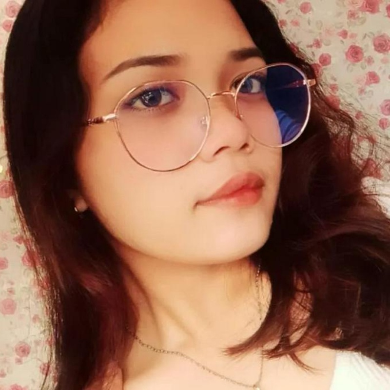 Mắt Kính Gọng Kim Loại Tròn Chống Bức Xạ Máy Tính Phong Cách Hàn Quốc Cho Nam Và Nữ