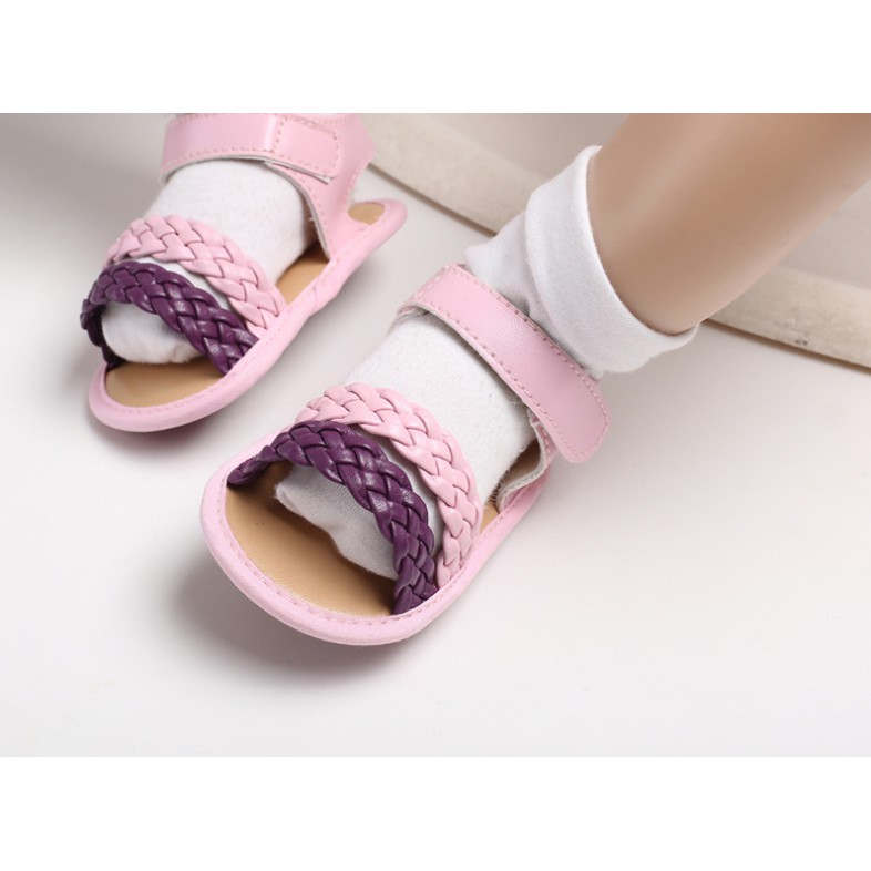 Sandal kết hồng cho bé gái 0-18 tháng