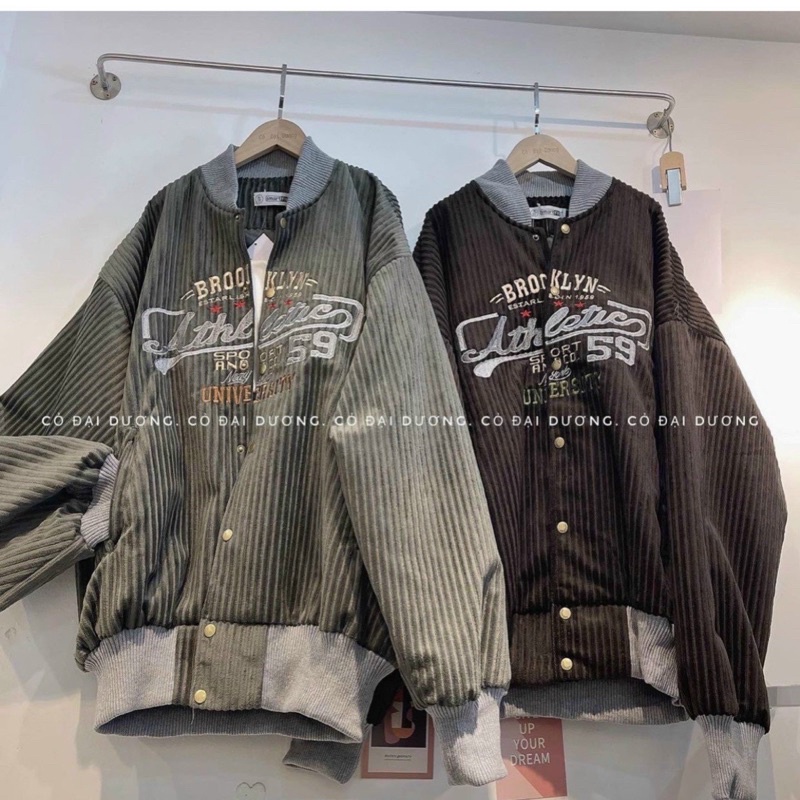 KHOÁC BOMBER NHUNG TĂM 2 LỚP TAY PHỒNG