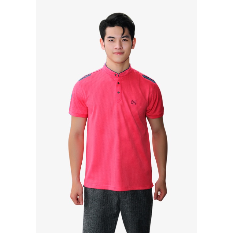 [Mã BMLTA50 giảm 10% đơn 99K] Áo phông nam D8008 Narsis cổ trụ màu hồng