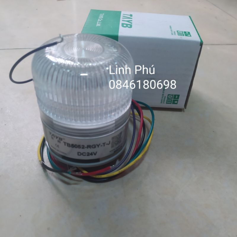 Đèn led  24v TB5052 sáng 3màu xanh-đỏ vàng có còi báo