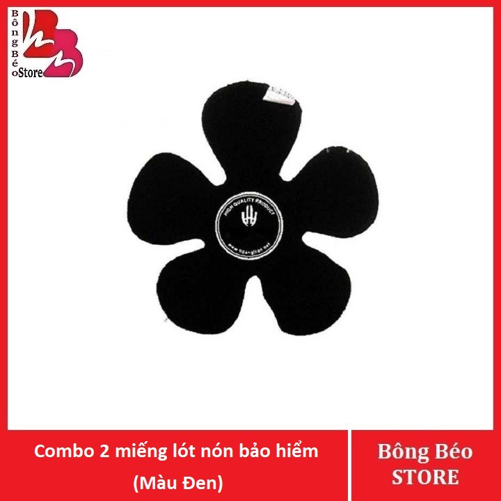 Combo 2 miếng lót nón bảo hiểm (Màu Đen)