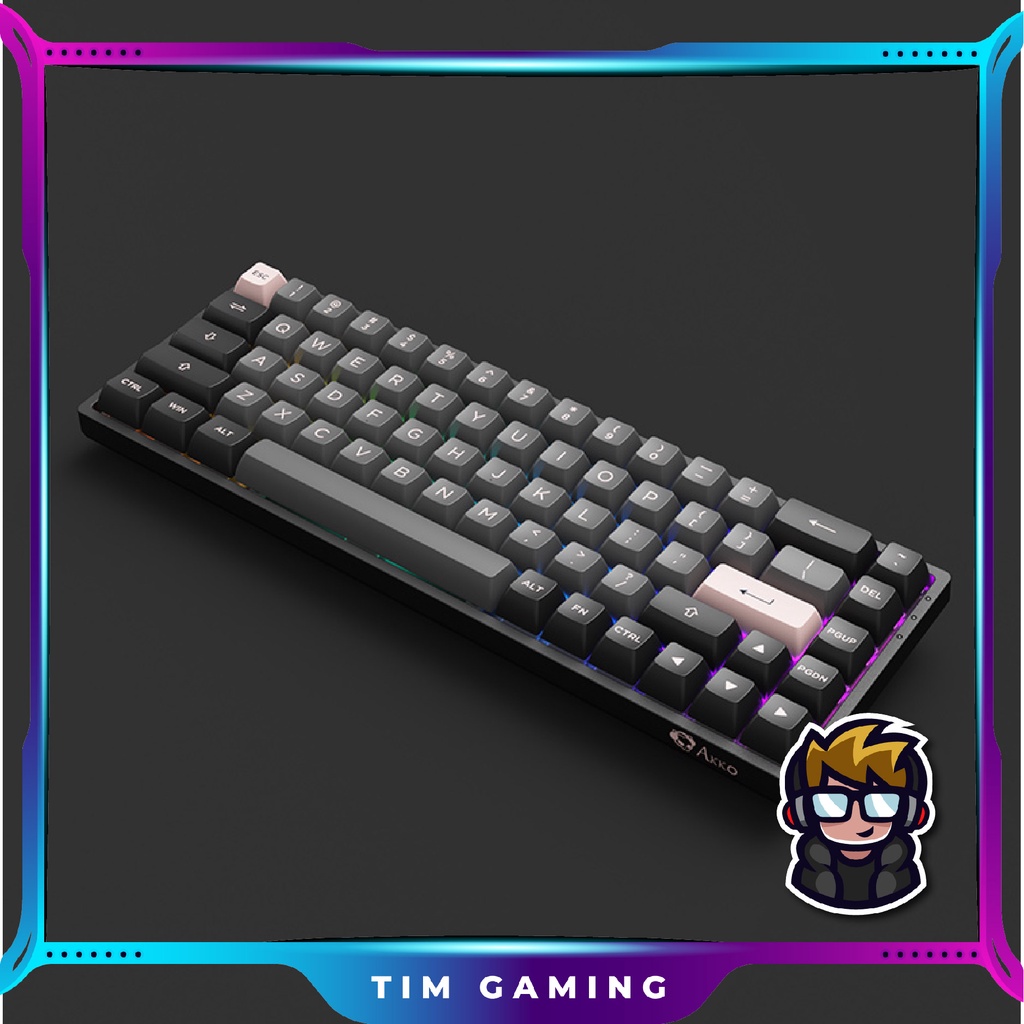 Bàn phím cơ AKKO 3068B Multi-modes Black Pink