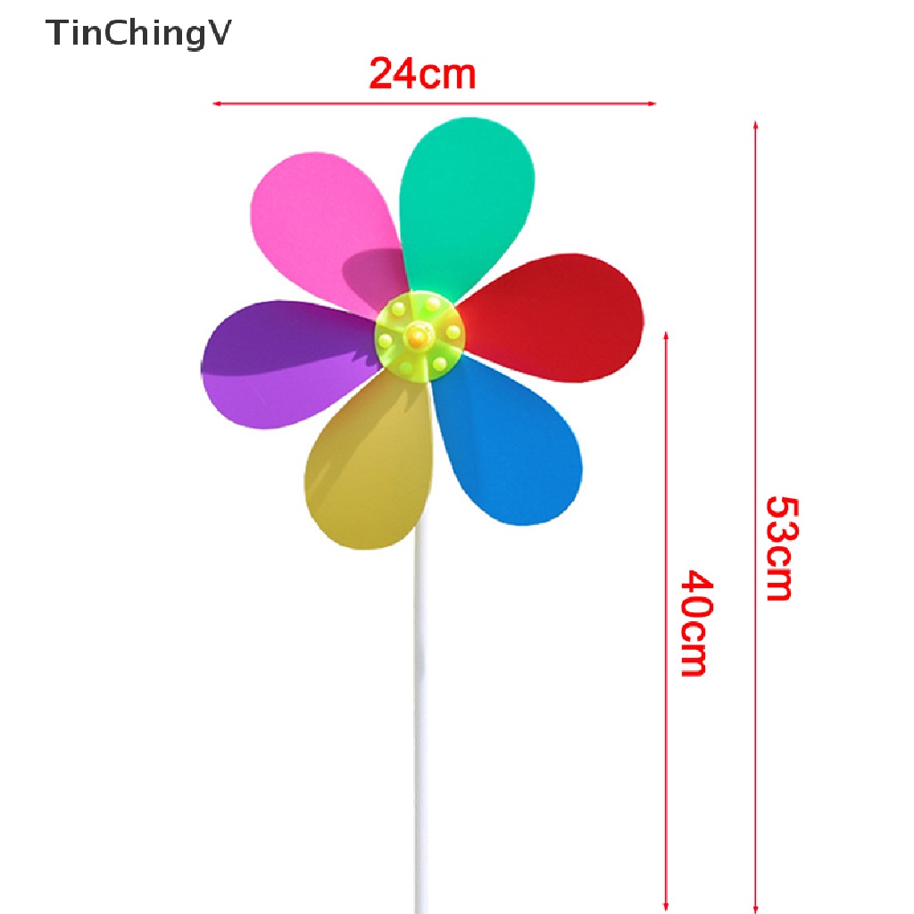 Túi 2 Chong Chóng Hoa Màu Cầu Vồng Trang Trí Sân Vườn