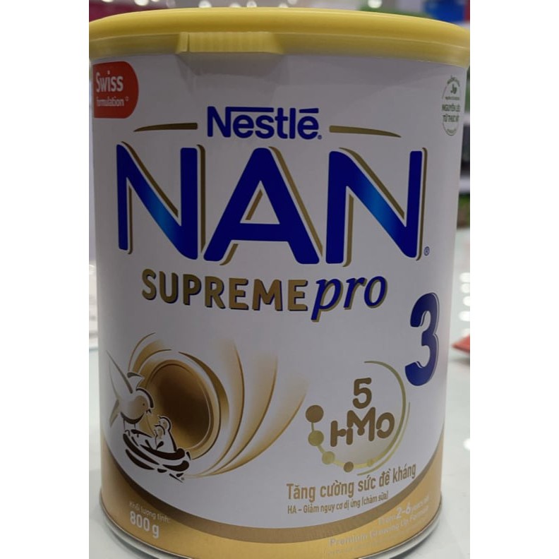 (date 2024)Combo 6 lon Sữa bột Nan Supreme/Supremepro 3 (800g)