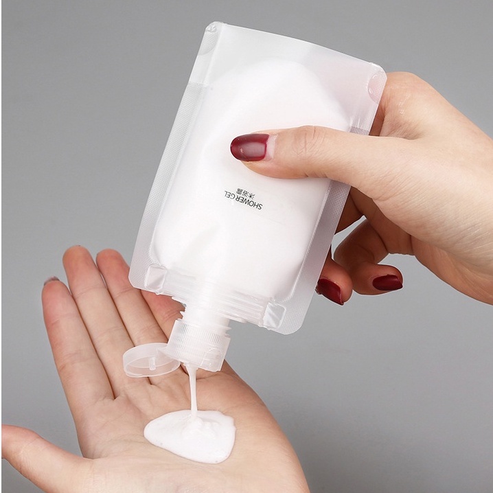 Túi chiết mỹ phẩm - túi đựng dầu gội, sữa tắm FREESHIP  Túi đựng mỹ phẩm du lịch trong suốt tiện lợi 30,50,100ml 88309