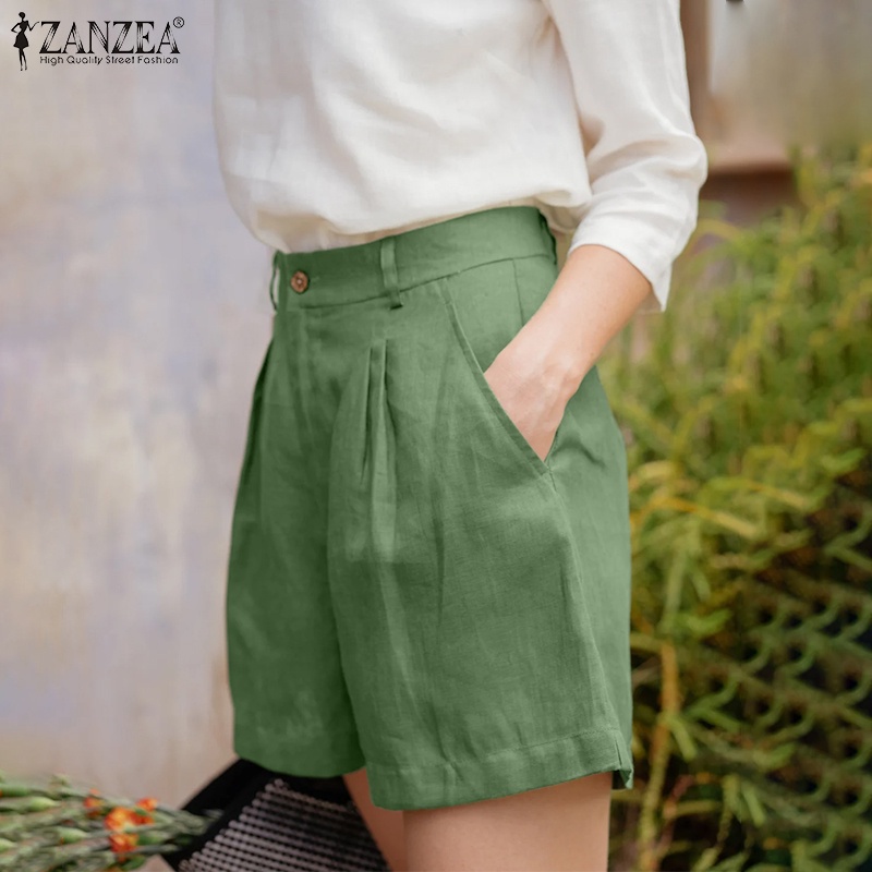 Quần short Zanzea ống rộng có túi thời trang đi biển châu Âu cá tính cho nữ