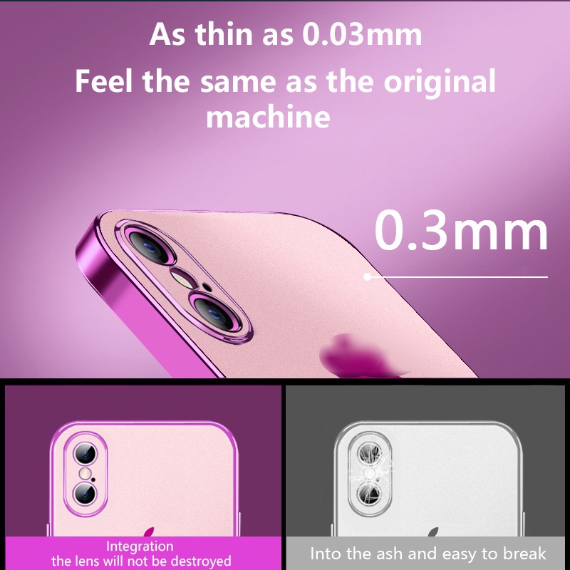 Ốp Điện Thoại Mềm Dẻo Mạ Điện Có Logo Cho IPhone 13 12 11 Pro Max XS Max XR X 8 7 Plus