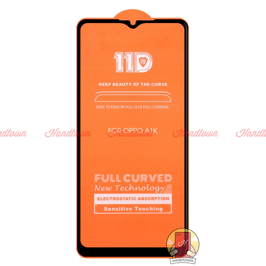 Kính Cường Lực 11D Realme C2 / Oppo A1k Full Màn Đen MIETUBL