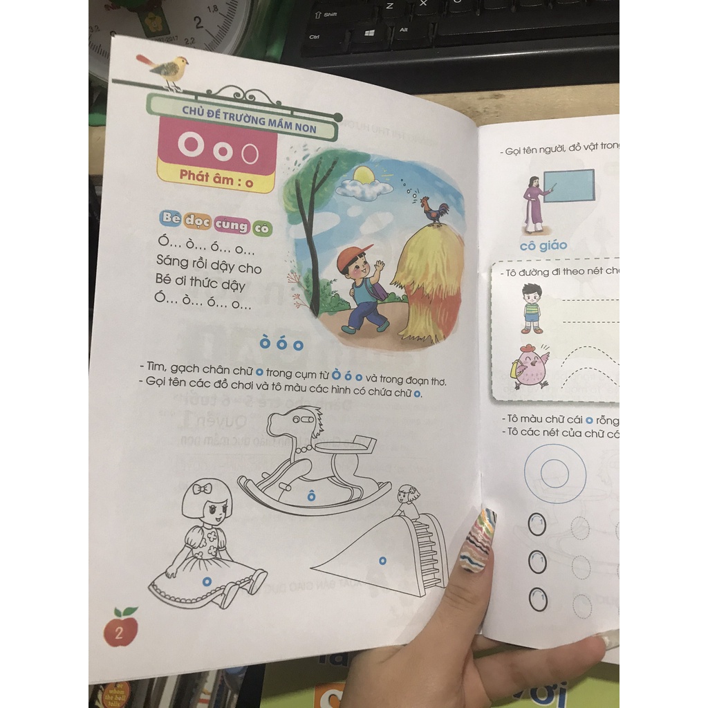 Sách - Bé làm quen với chữ cái dành cho trẻ 5-6 tuổi quyển 1 + bán kèm 1 bút chì