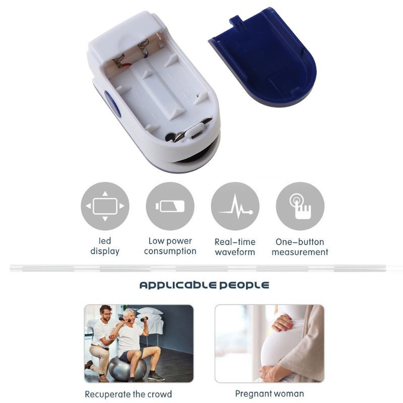 flgo Finger Clip Pulse Oximeter Blood Oxygen Saturation Monitor Heart Rate Monitor Pulse Oximeter Fingertip SpO2 Sensor