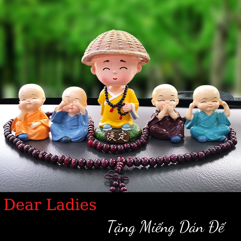 Tượng chú tiểu bình yên trang trí ô tô, nhà cửa/ Sét tượng chú tiểu nhiều mẫu 💕FREESHIP 50k💕 - Dear Ladies