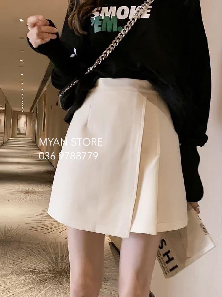 [Mã FAXANH55 giảm 10K đơn 50K] Chân váy xếp ly vạt lệch V032110 | BigBuy360 - bigbuy360.vn