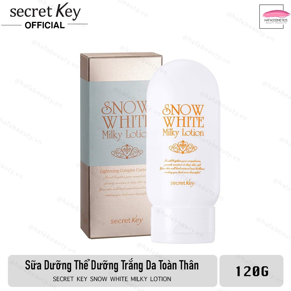 Sữa Dưỡng Thể Dưỡng Trắng Da Toàn Thân Secret Key Snow White Milky Lotion 120g