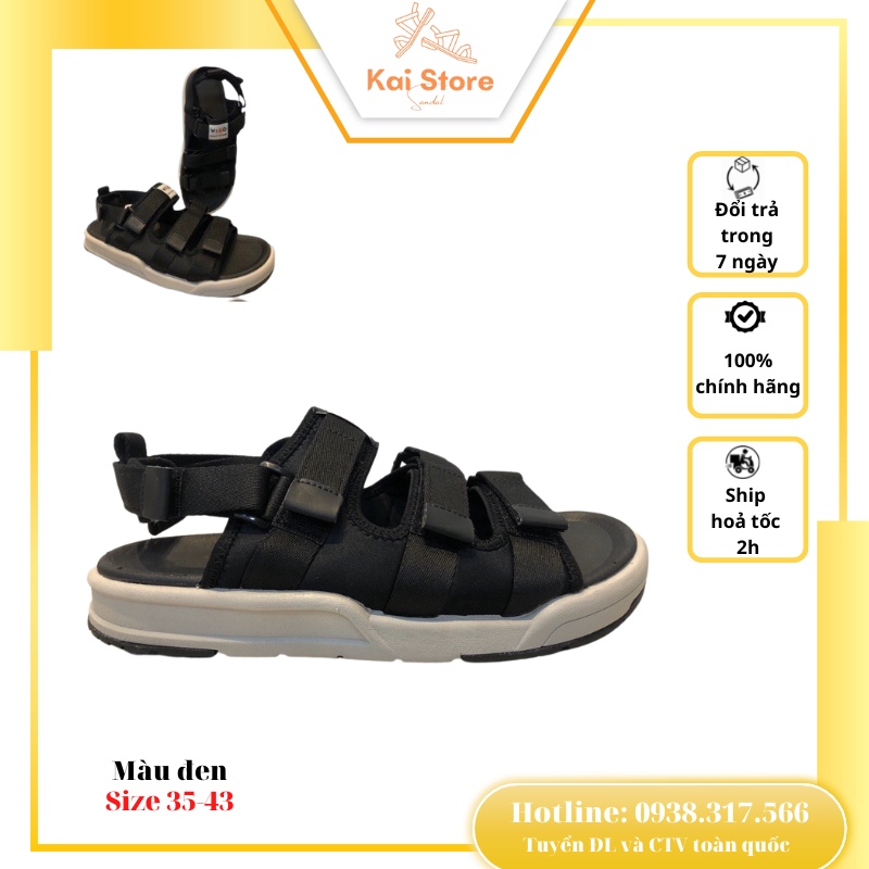 Giày Sandal 3 Quai Wigo young Nam Nữ Học Sinh Sinh Viên Đi Học, Đi Chơi Đế Cao Su, Dép Có Quai Hậu, Dây Dù Full Size