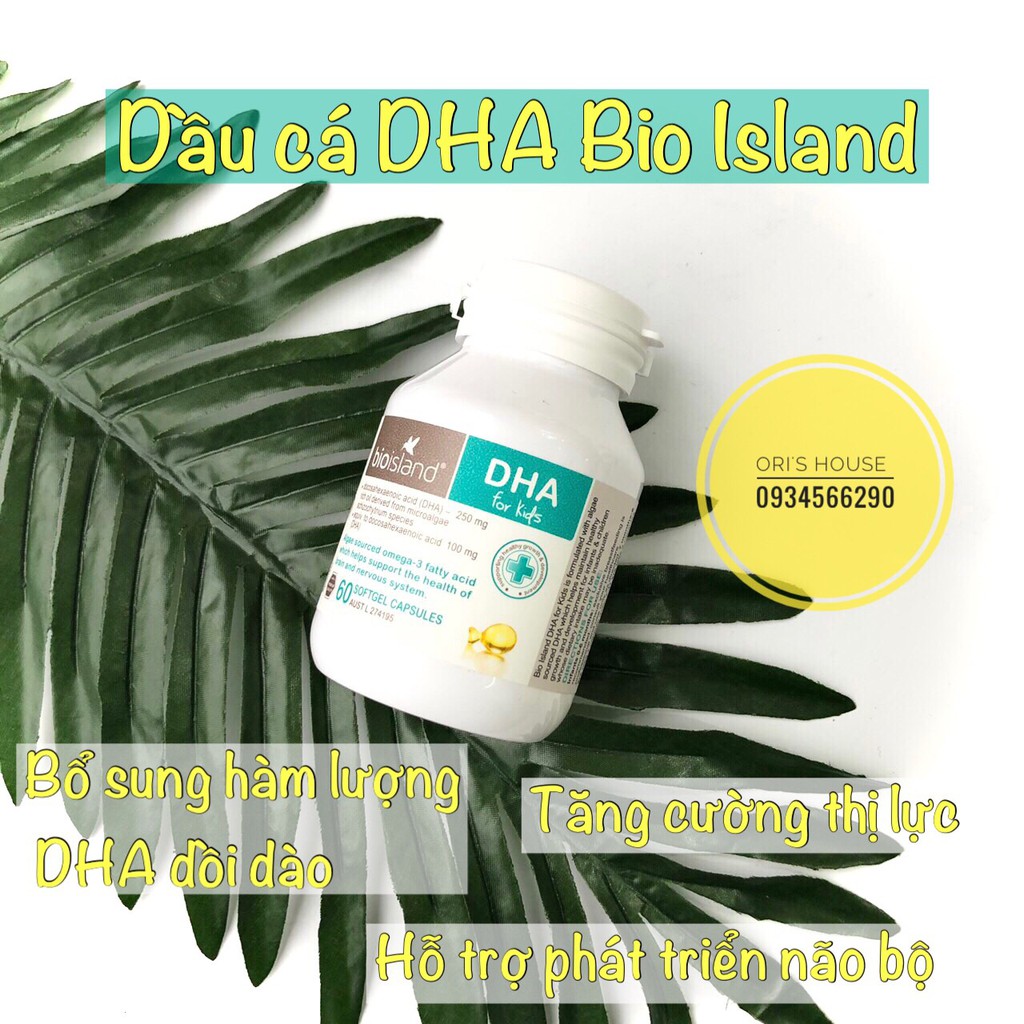 DHA Bio island 60 viên - Úc mẫu mới
