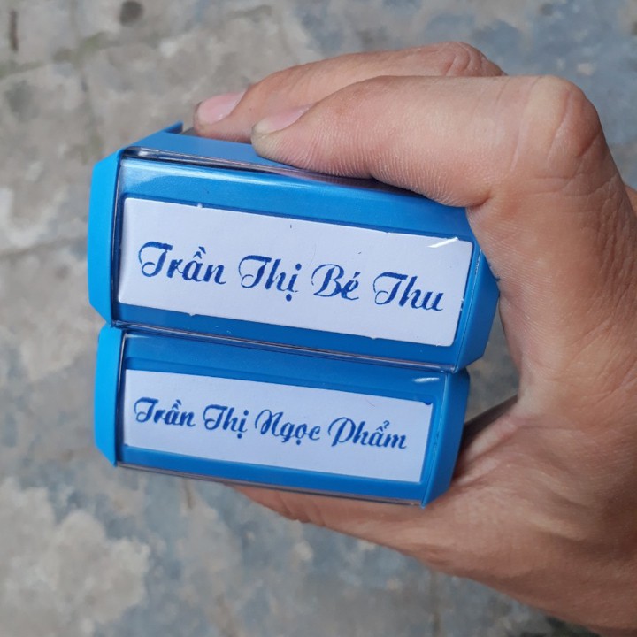 Khắc dấu tên dài theo yêu cầu giá sỉ