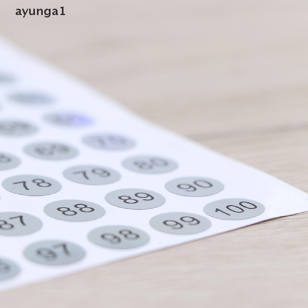 [ayunga1] Waterproof Number 1-300 Laser Labels Stickers Nail Polish Lipstick Number Tags [new]