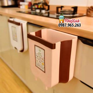 Thùng rác thu gọn 8 lít / Thùng rác gập gọn gia đình