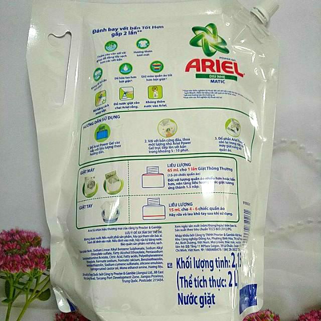 Nước giặt Ariel Matic power gel Dịu nhẹ túi 2,15 kg