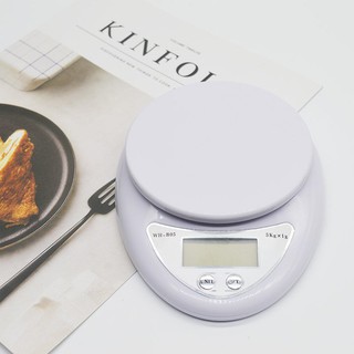 Cân tiểu ly điện tử nhà bếp mini định lượng 1g - 5kg, Cân tiểu ly làm bánh độ chính xác cao kèm 2 viên pin AAA