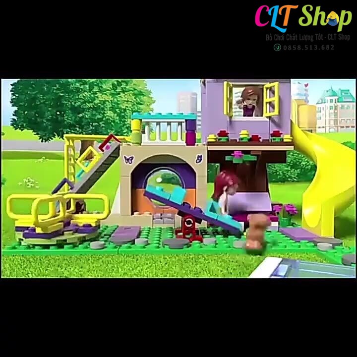 Đồ chơi xếp hình lắp ráp công viên vui chơi xích đu cầu trượt 51200 CLTshop