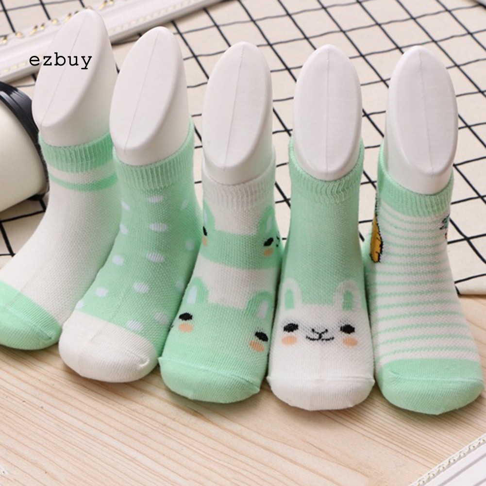 Set 5 đôi vớ vải cotton thoáng khí thoải mái sành điệu dành cho bé
