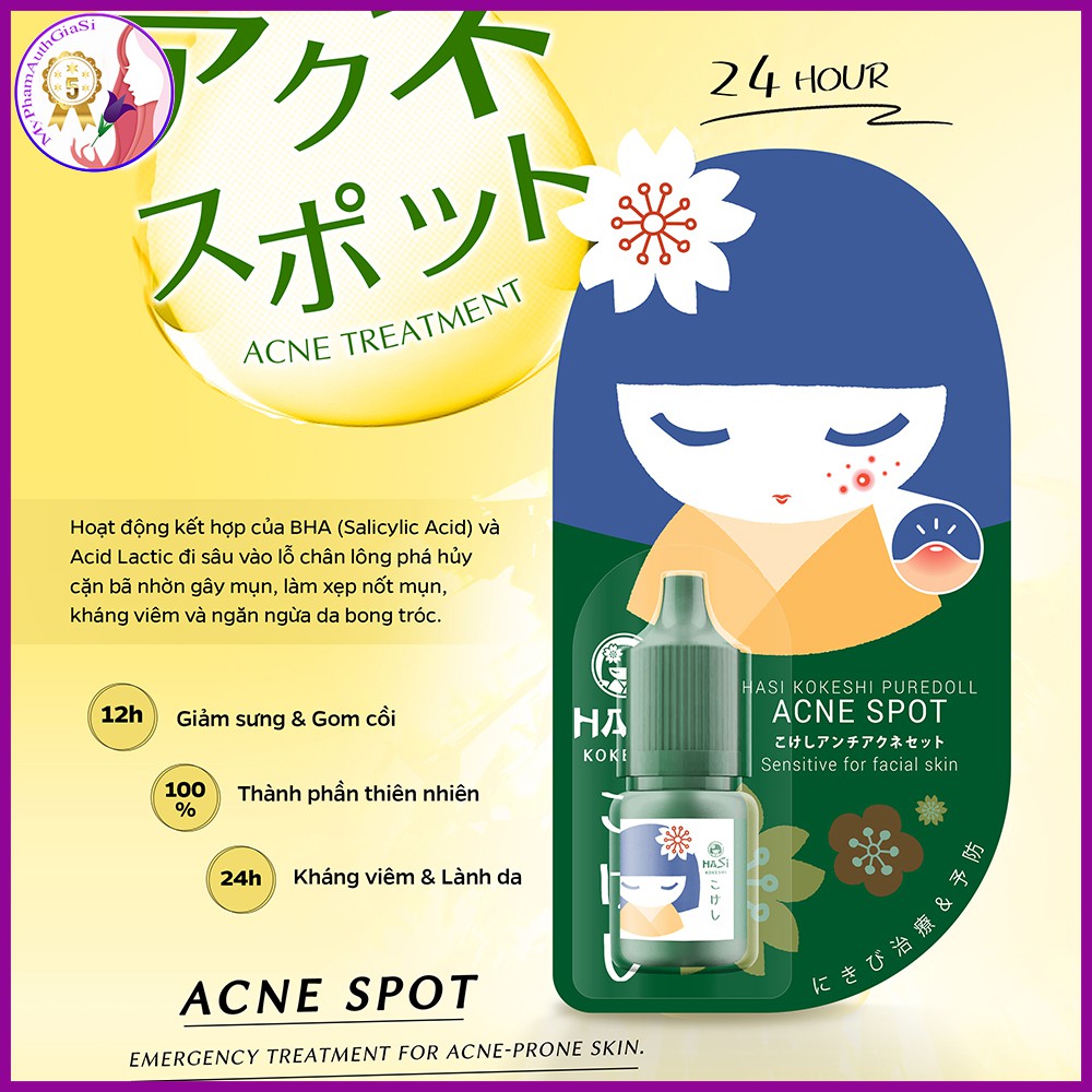 Chấm mụn hasi giảm sưng gom cồi acne spot 5ml