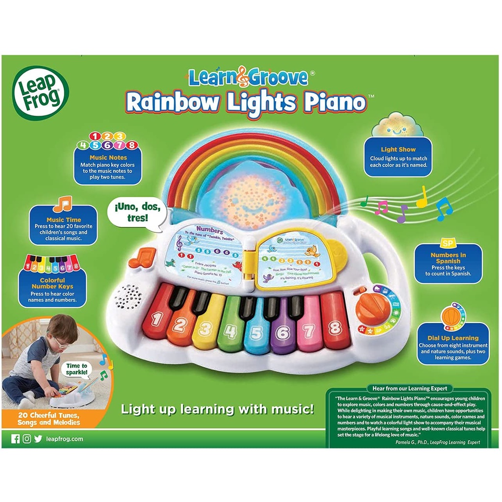 Đồ chơi Leapfrog Đàn piano cầu vồng màu sắc cho bé trên 6 tháng tuổi