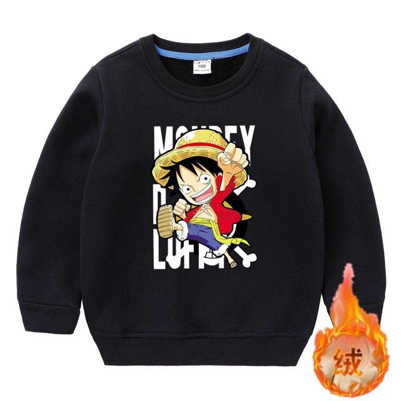 Áo nỉ dài tay in hình Luffy Chopper trong phim hoạt hình One Piece dành cho bé trai 3-14 tuổi