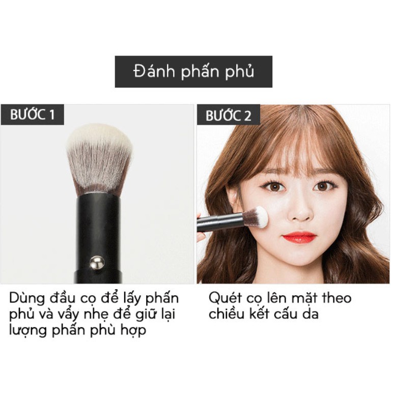 CỌ MÁ HỒNG &amp; PHẤN PHỦ [Missha] Artis Tool Portable Brush #205