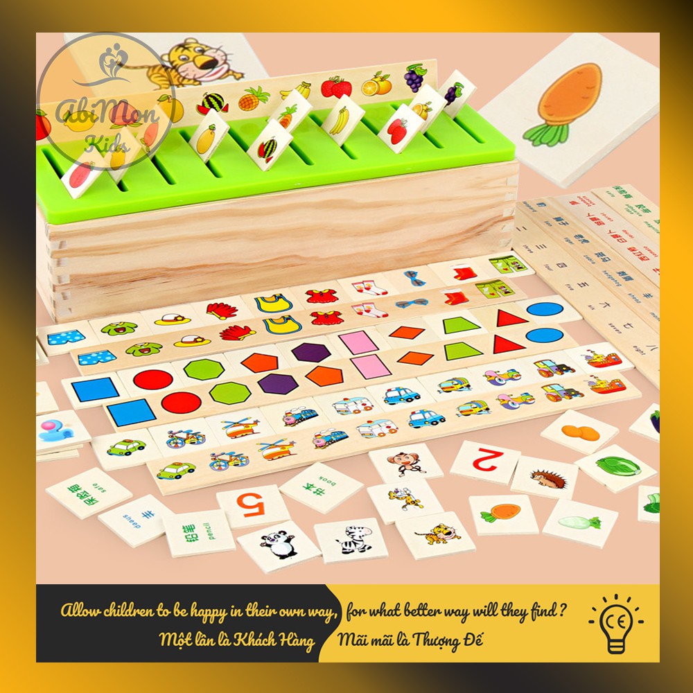 Bộ Thả Hình Theo Chủ Đề Cho Bé ☘️ Montessori cao cấp ✨ (Đồ chơi Gỗ - Đồ chơi Giáo Dục - An toàn - Thông minh)