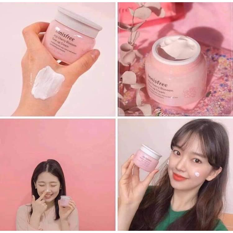 Kem Anh Đào Trắng Da Nâng Tone Tức Thì Innisfree Jeju Cherry Blossom Tone Up Cream